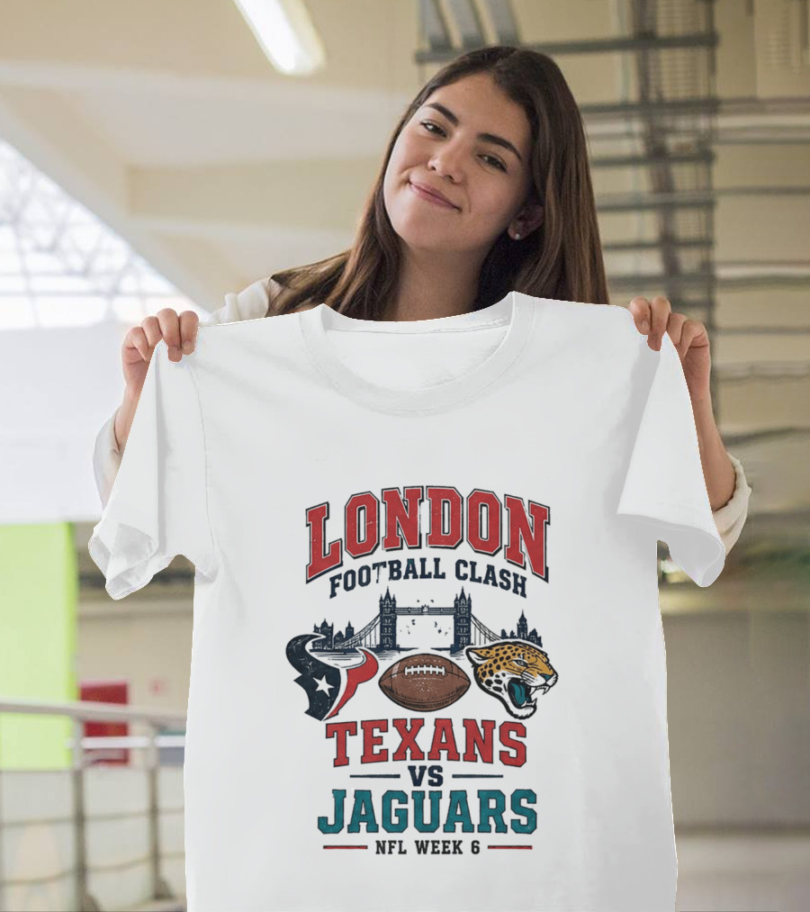 London Football Clash Texans Vs Jaguars NFL Week 6 T-Shirt