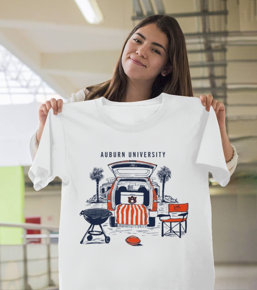 Auburn University Tailgate Scene With Auburn Tigers T-Shirt