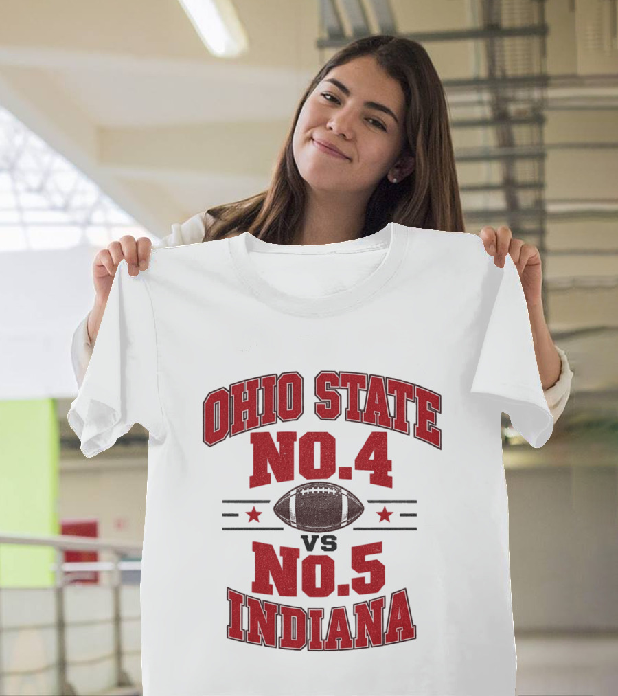 Ohio State No 4 Vs No 5 Indiana Football Showdown 2026 T-Shirt