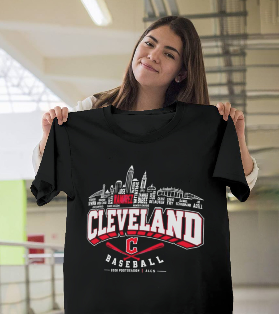 Cleveland Baseball 2022 Postseason ALCS Skyline Celebration T-Shirt