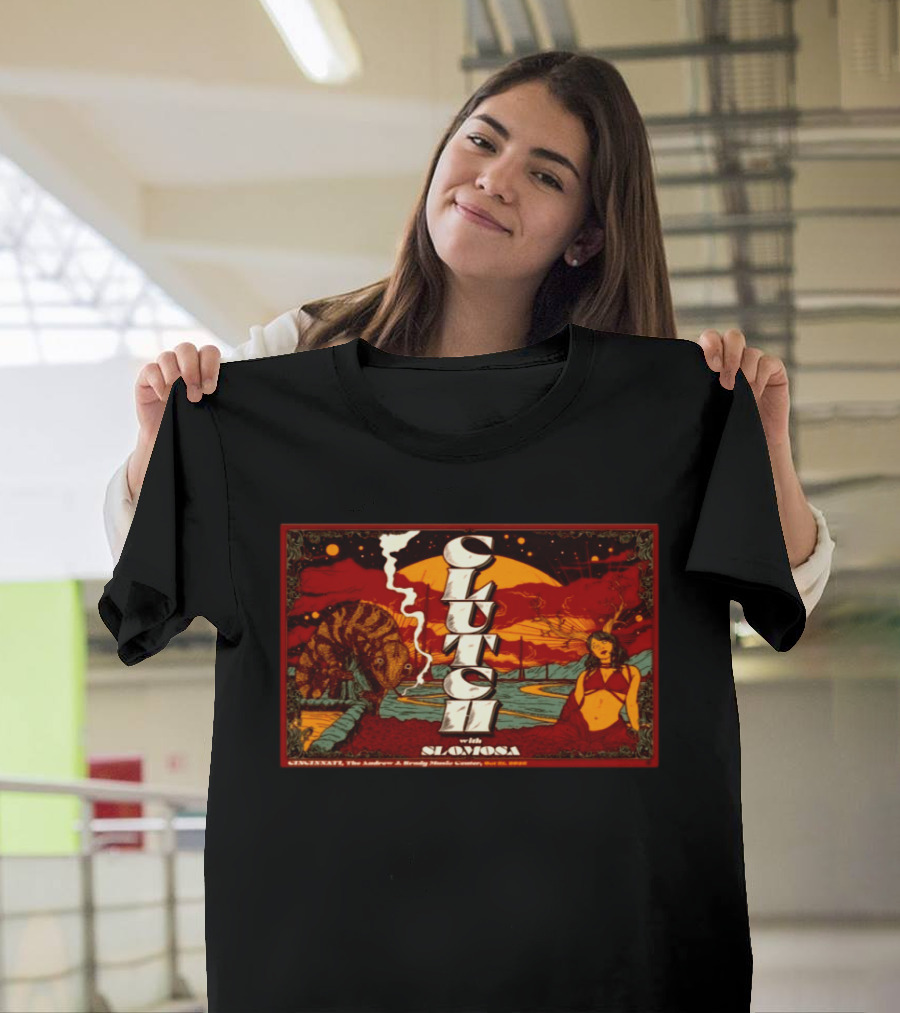 Clutch With Slomosa Cincinnati The Andrew J Brady Music Center Oct 31 2026 T-Shirt