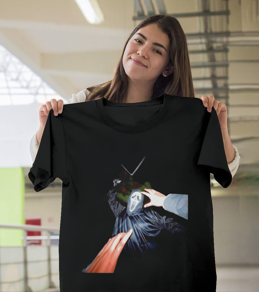 Ghostface Scream Horror Movie First Person Knife Encounter Halloween T-Shirt