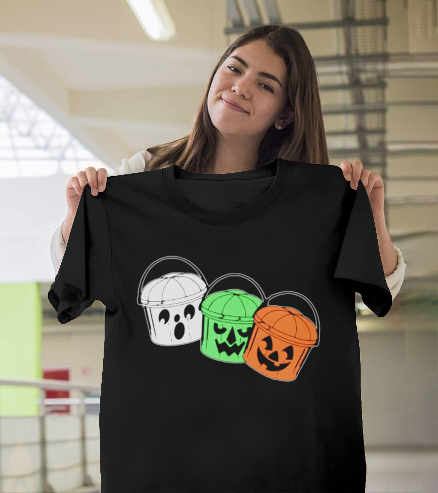 Ghost Pumpkin Candy Buckets Halloween 2026 T-Shirt