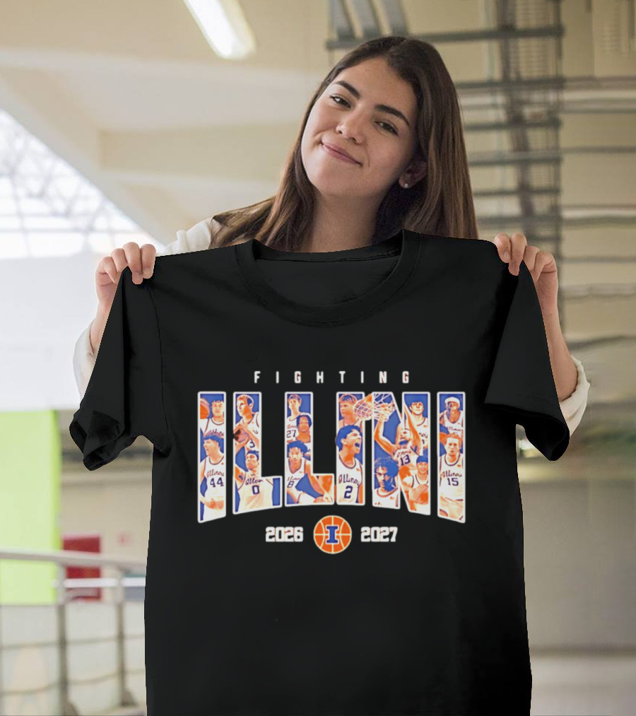 Illinois Fighting Illini Basketball 2026 2027 Roster NIL T-Shirt