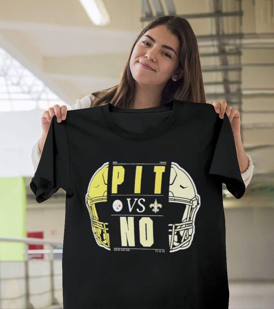Pittsburgh Vs New Orleans International City Games 2026 Matchup Saints Vs Steelers T-Shirt