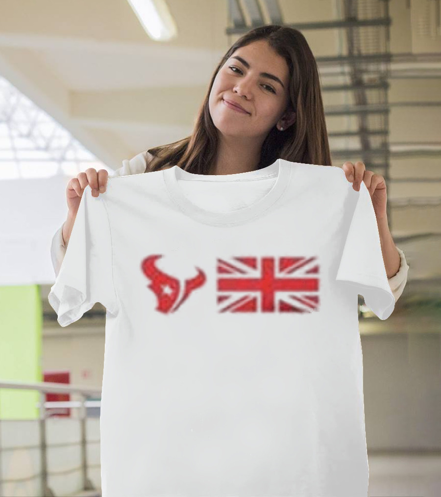 Houston Texans Jacksonville Jaguars London Games 2026 UK Flag Duo T-Shirt