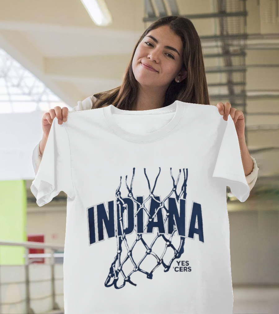 Indiana Pacers Yes Cers 2026 Opening Night Basketball Net T-Shirt