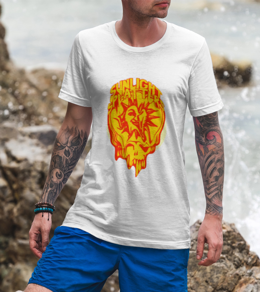 Sunlight Splatters Grateful Dead Psychedelic Skull T-Shirt