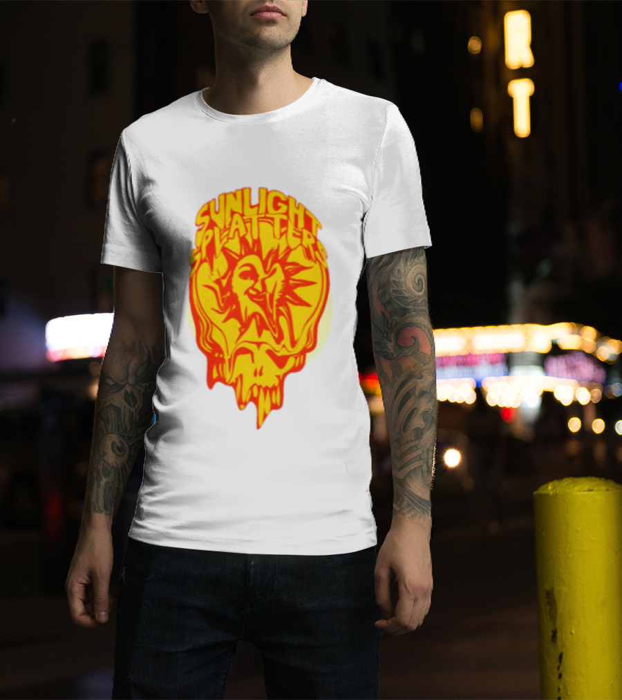 Sunlight Splatters Grateful Dead Psychedelic Skull T-Shirt