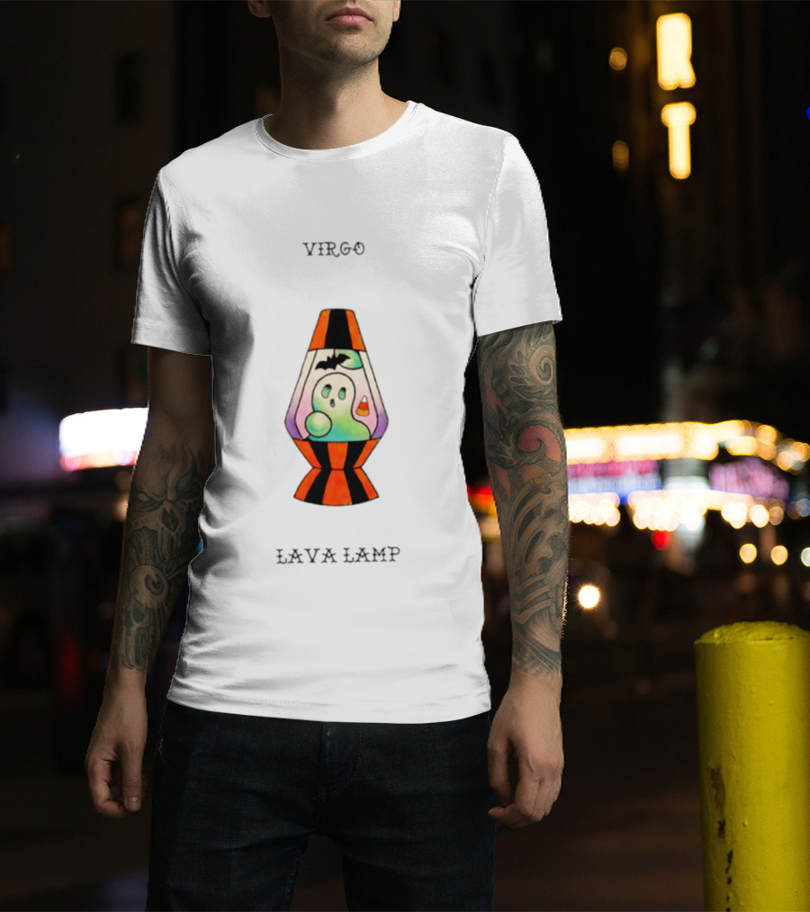 Virgo Lava Lamp Halloween Ghost Zodiac Astrology T-Shirt