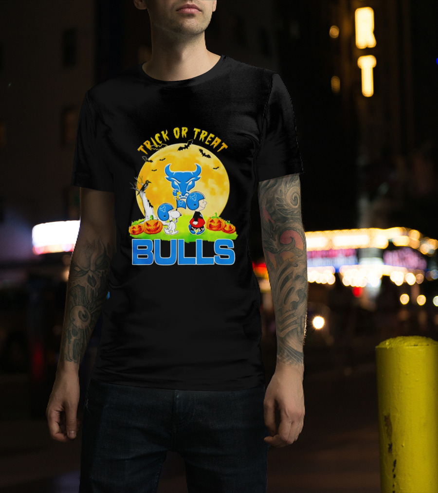 Buffalo Bulls Peanuts Halloween 2026 Trick Or Treat Abbey Road T-Shirt
