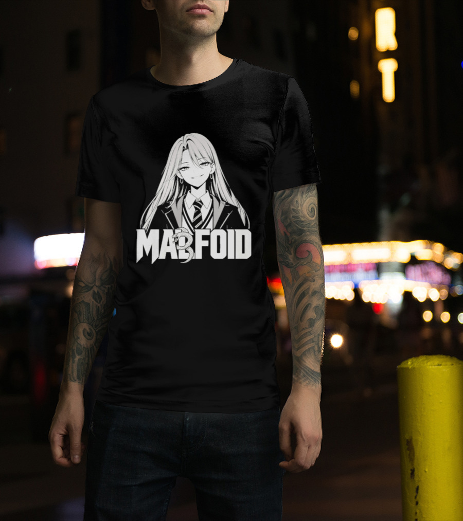 Malfroid Anime Character White Hair T-Shirt