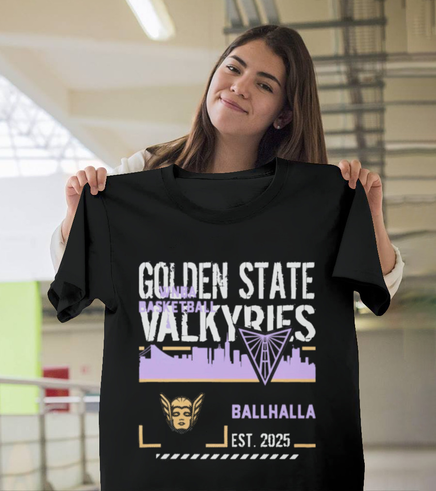 Golden State Valkyries Ballhalla Skyline Est. 2025 T-Shirt