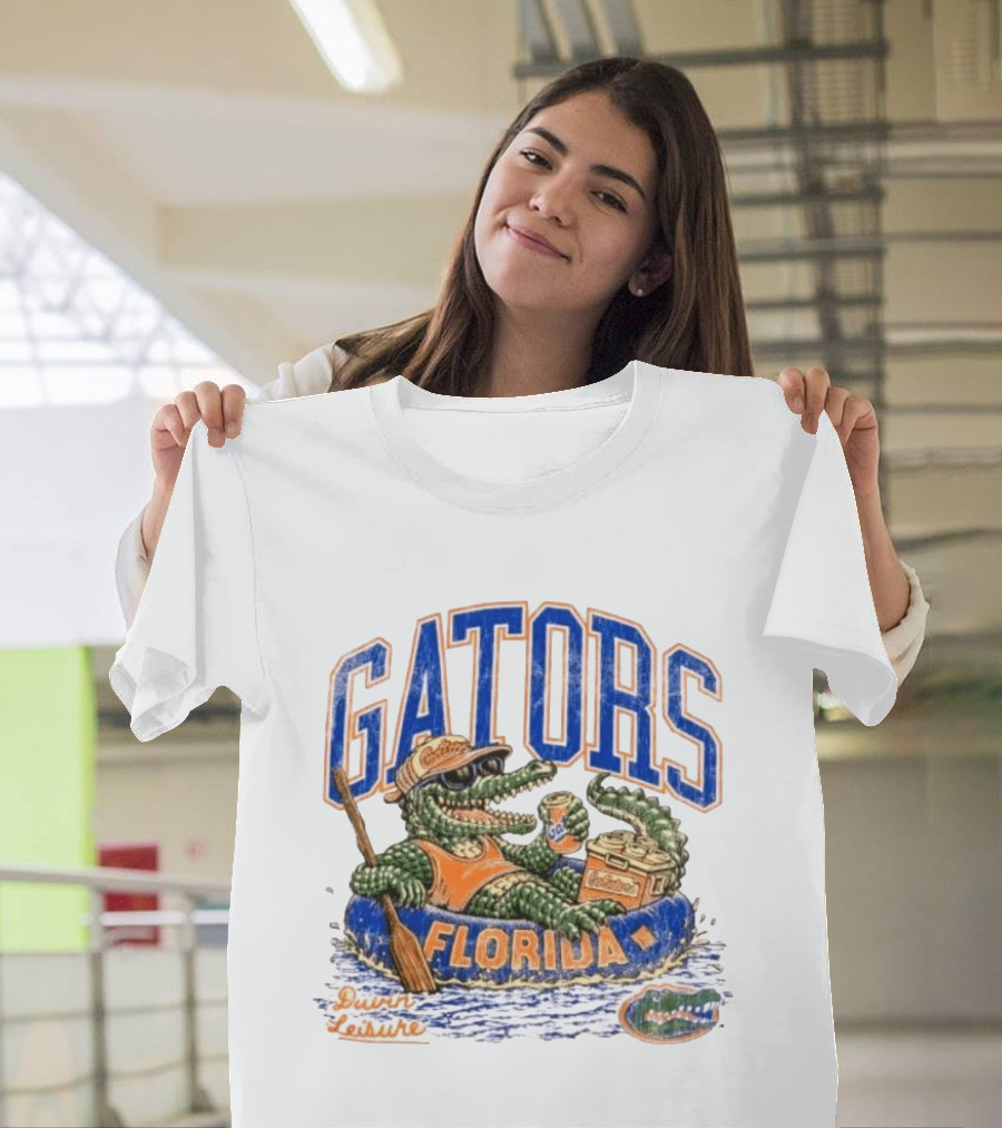 Florida Gators Duvin Leisure Alligator Floating Tube Gators Gear T-Shirt