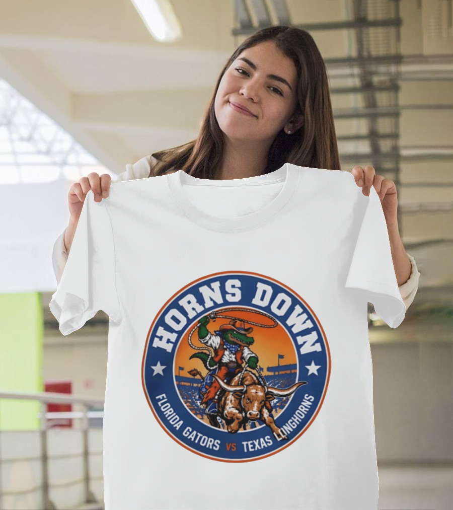 Horns Down Florida Gators Vs Texas Longhorns T-Shirt
