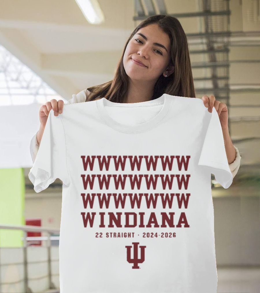 Indiana Hoosiers Football Windiana 22 Straight Wins 2024 2026 T-Shirt