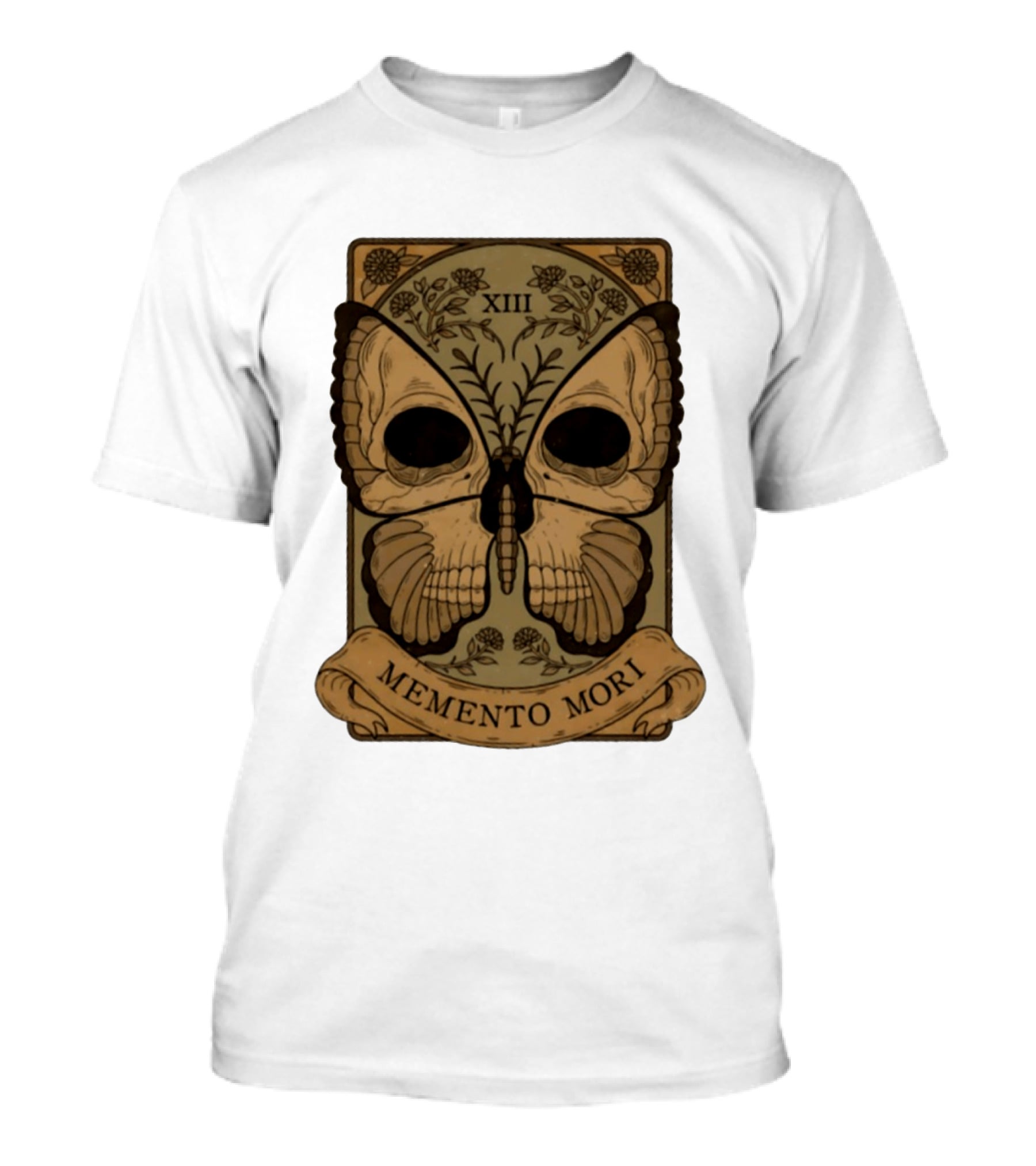 Memento Mori XIII Butterfly Skull Tarot Card T-Shirt