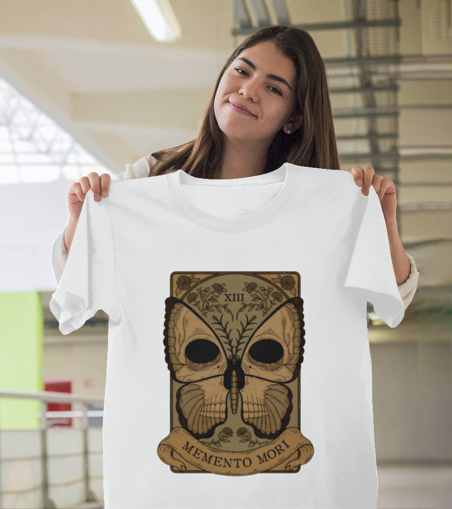 Memento Mori XIII Butterfly Skull Tarot Card T-Shirt