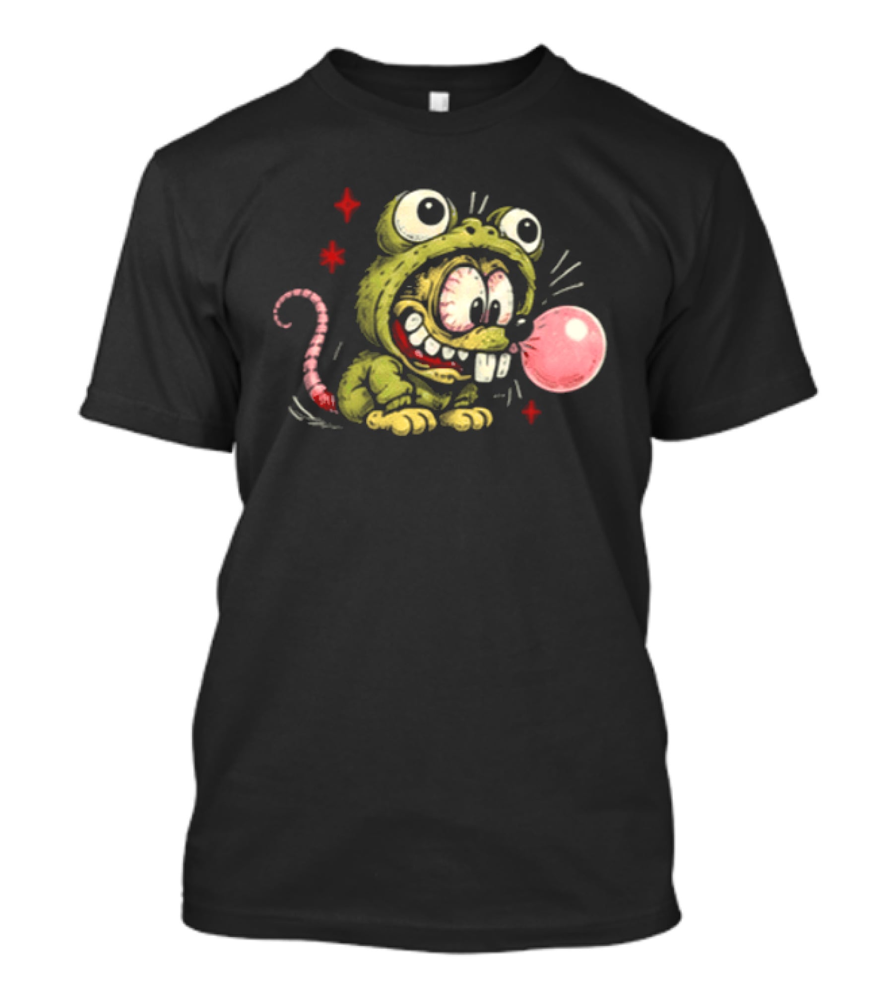Baby Rat Fink Frog Christmas Oops My Bad Bubble Trouble Fun For Rat Fink Lovers T-Shirt