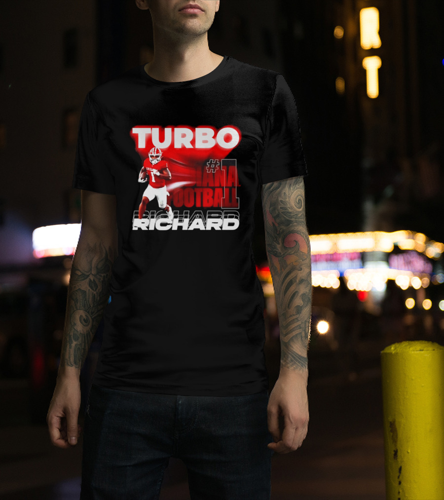 Indiana Hoosiers Turbo Richard #1 Football NCAA 2026 T-Shirt