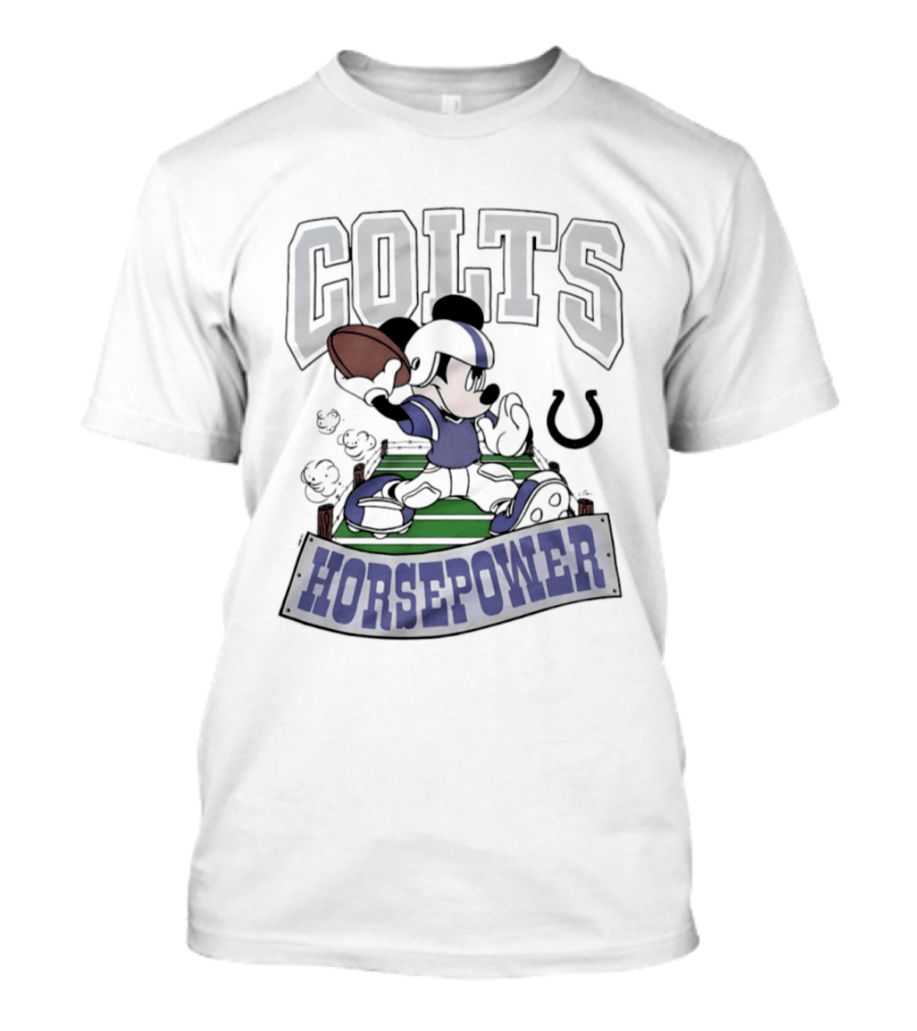 Mickey Mouse Colts Horsepower 2026 Football Disney X Indianapolis Collaboration T-Shirt