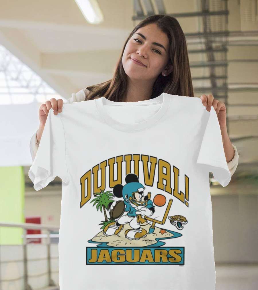 Duuuval Jaguars Mickey Mouse Football 2026 T-Shirt