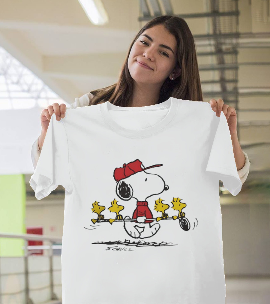 Snoopy And Woodstock Caddie Golfing Peanuts Comic Charles Schulz T-Shirt