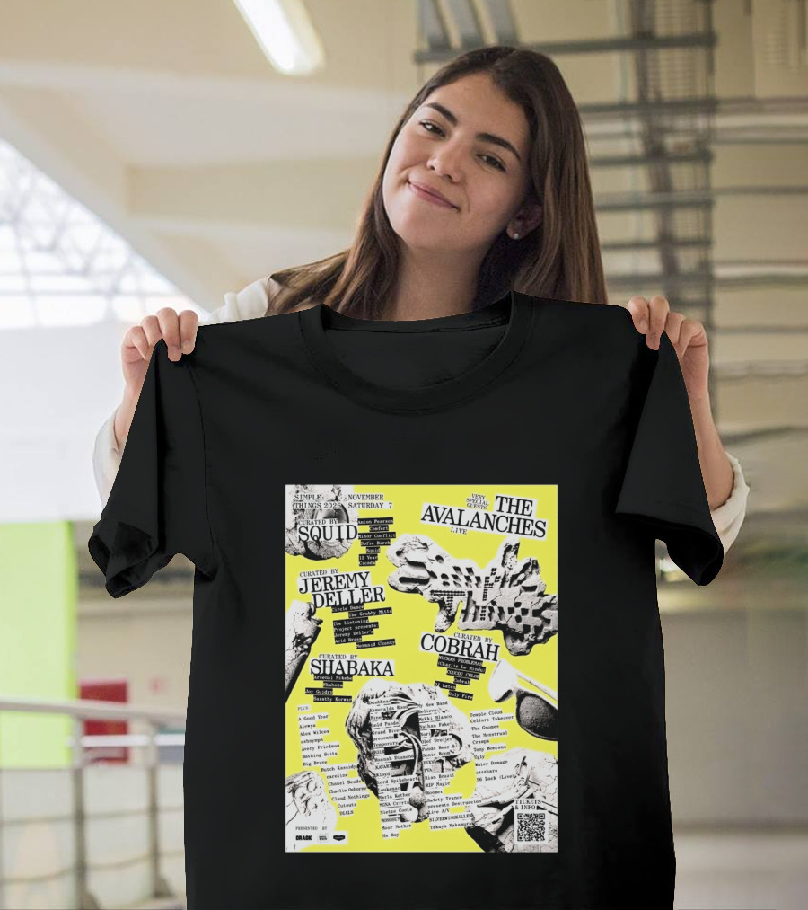 Simple Things 2026 Festival Bristol UK Line Up Featuring The Avalanches Live On November 7 Curated By Squid Jeremy Deller Shabaka And Cobrah T-Shirt