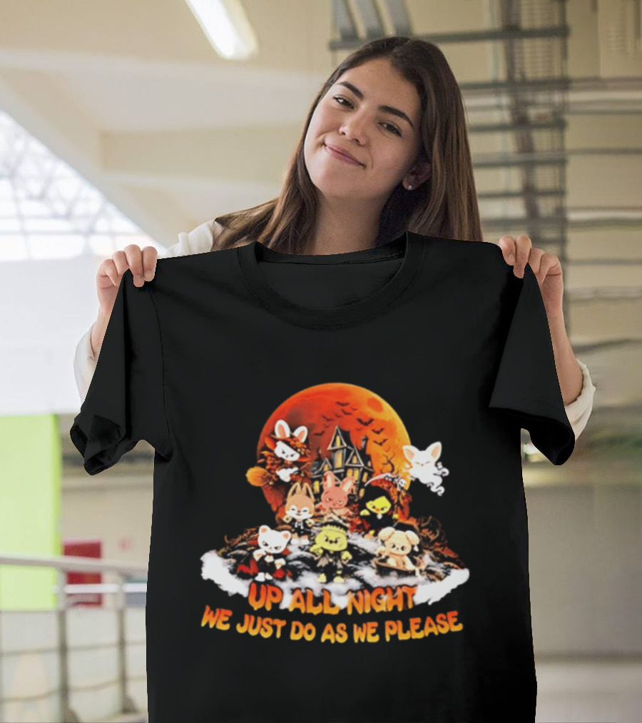 Stray SKZOO Halloween Up All Night We Just Do As We Please T-Shirt