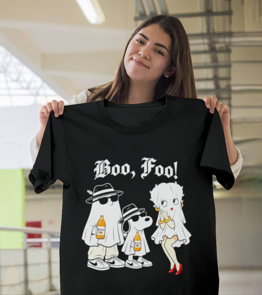 Boo Foo Snoopy And Friends Beer Modelo Betty Boop T-Shirt