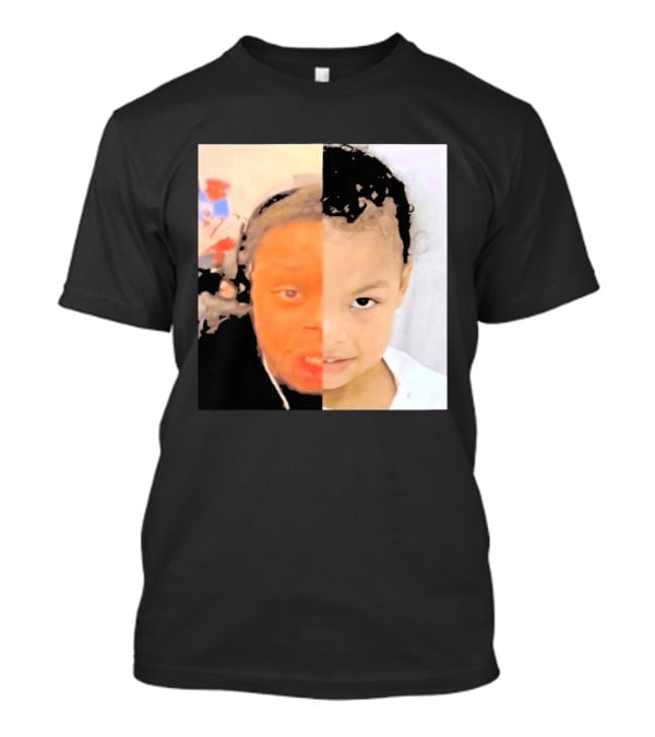 Chrisean Jr Cuffem Split Face Meme Viral Trend T-Shirt