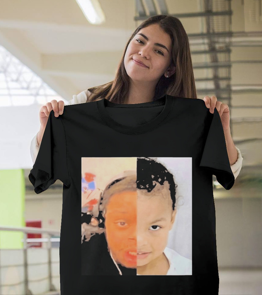 Chrisean Jr Cuffem Split Face Meme Viral Trend T-Shirt