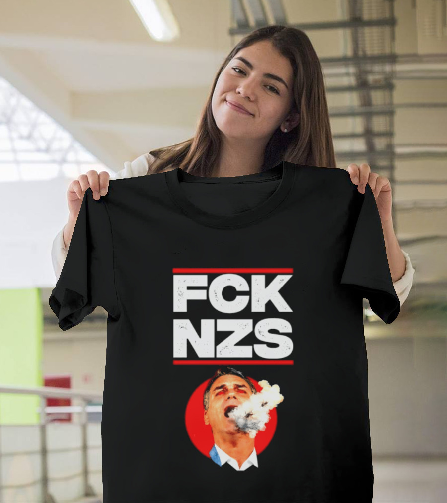 FCK NZS Jair Bolsonaro Political Satire Smoking T-Shirt