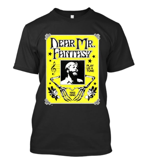 Dear Mr Fantasy Play Us A Tune 1952 1990 Skeleton Musician T-Shirt