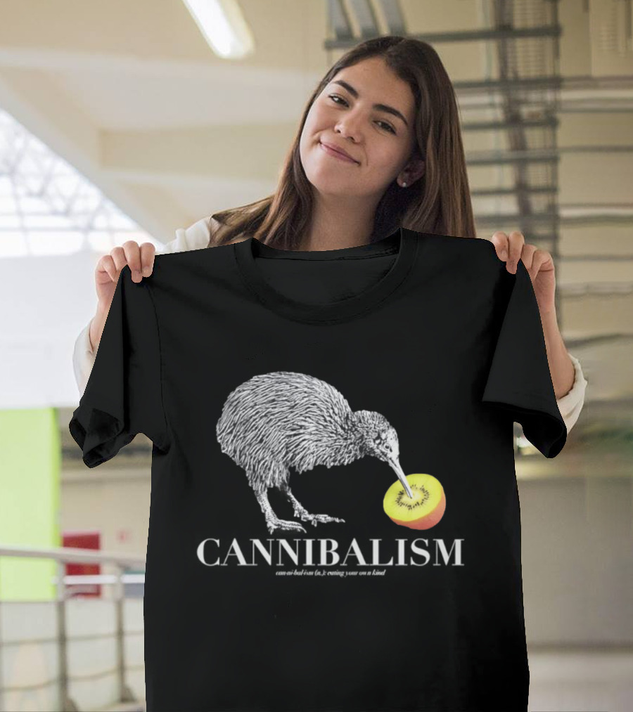 Kiwi Bird Eating Kiwi Fruit Cannibalism T-Shirt
