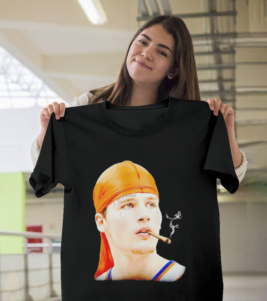 Gangsta Kolek Tyler Kolek Cool Kolek New York Knicks Cigar T-Shirt