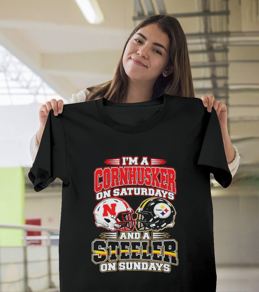 I'm A Cornhusker On Saturdays And A Steeler On Sundays T-Shirt