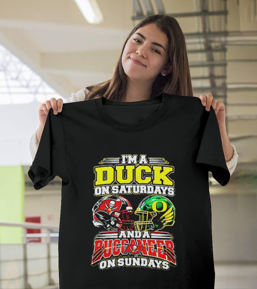 I'm A Duck On Saturdays And A Buccaneer On Sundays Football Fans T-Shirt