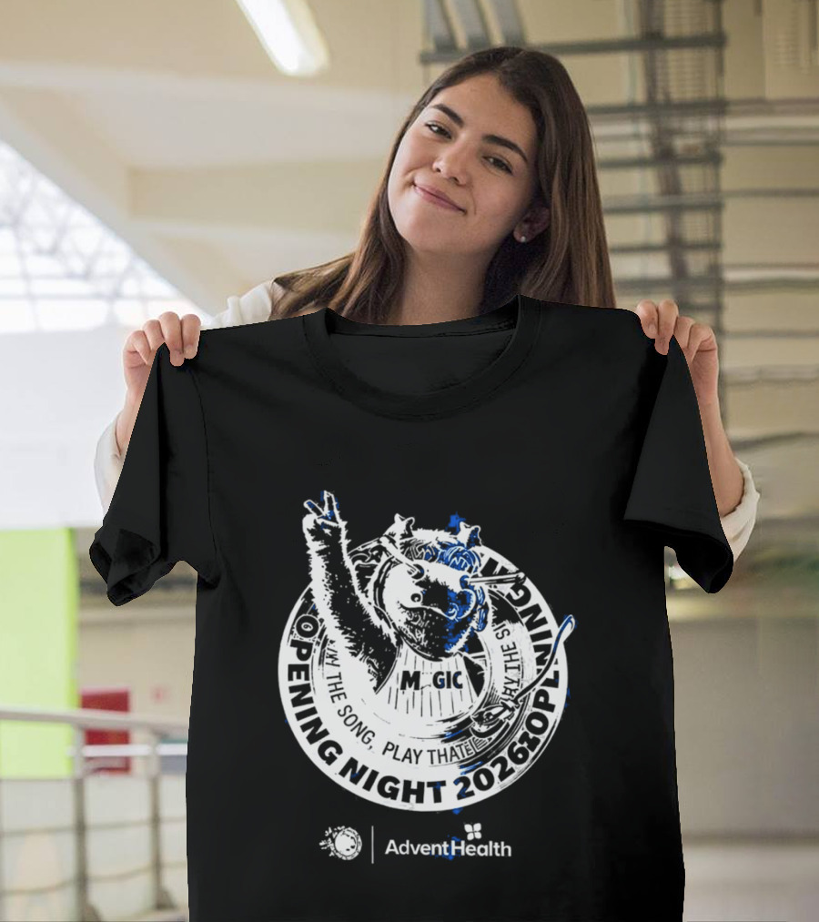 Orlando Magic STUFF Mascot Opening Night 2026 Advent Health T-Shirt