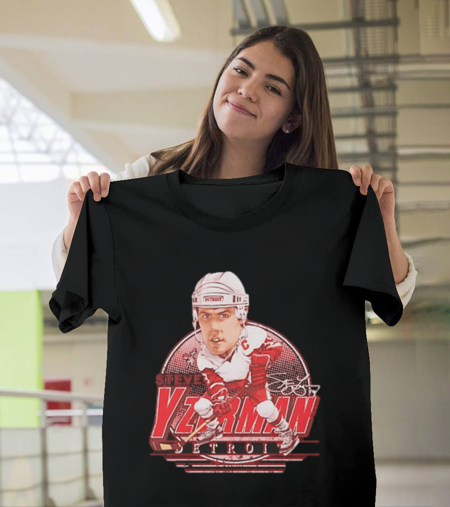 Steve Yzerman Detroit Red Wings Bruce Stark Collection Away Signature T-Shirt