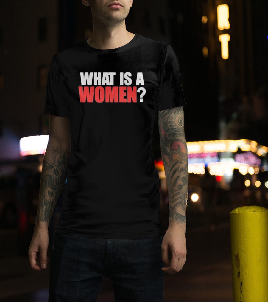 What Is A Women Question Bold White Red T-Shirt