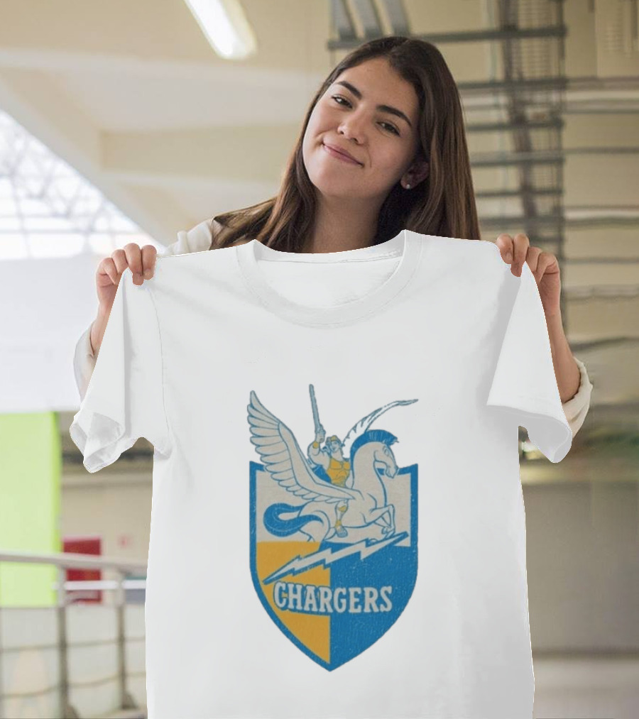 Los Angeles Chargers Disney Hercules Pegasus Collaboration T-Shirt