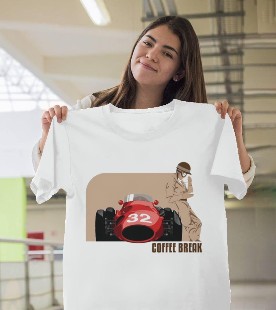 Maserati 250F 32 Vintage Racing Coffee Break T-Shirt
