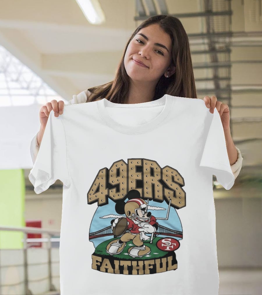 Mickey Mouse 49ers Faithful San Francisco Football T-Shirt