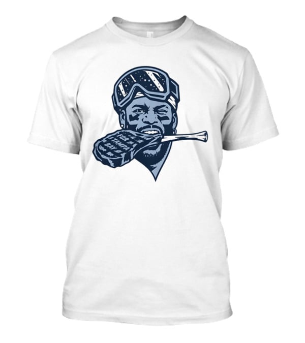 Tampa Bay Rays Yandy Diaz For Tampa Bay Tomahawk Light Blue T-Shirt