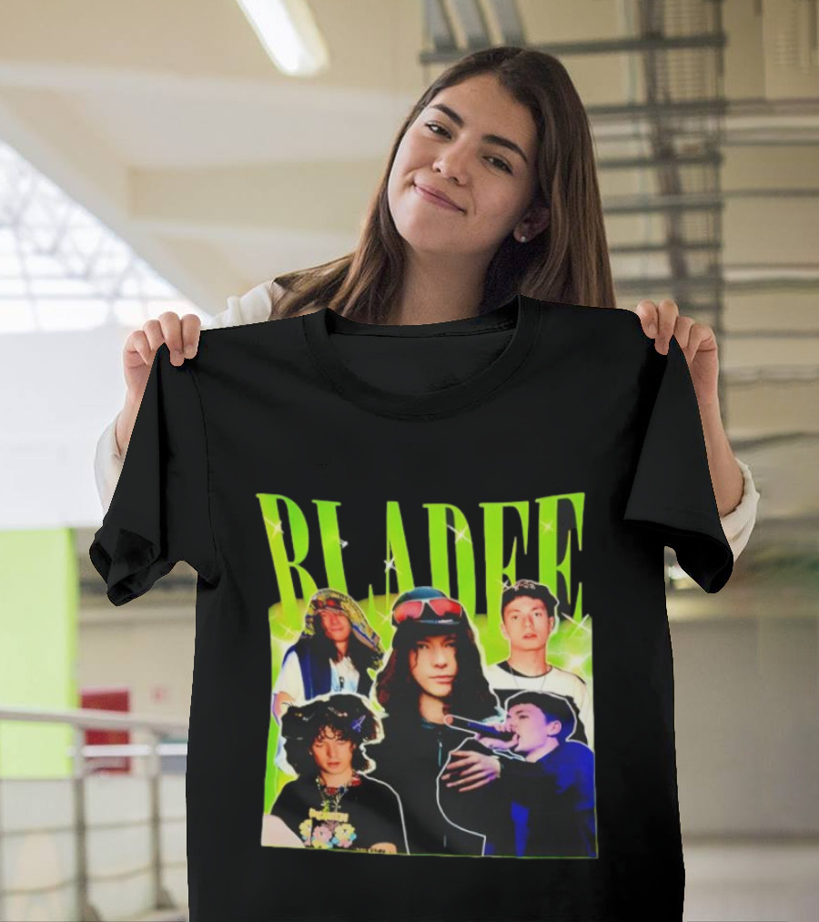 Bladee Members Collage With Neon Highlights T-Shirt