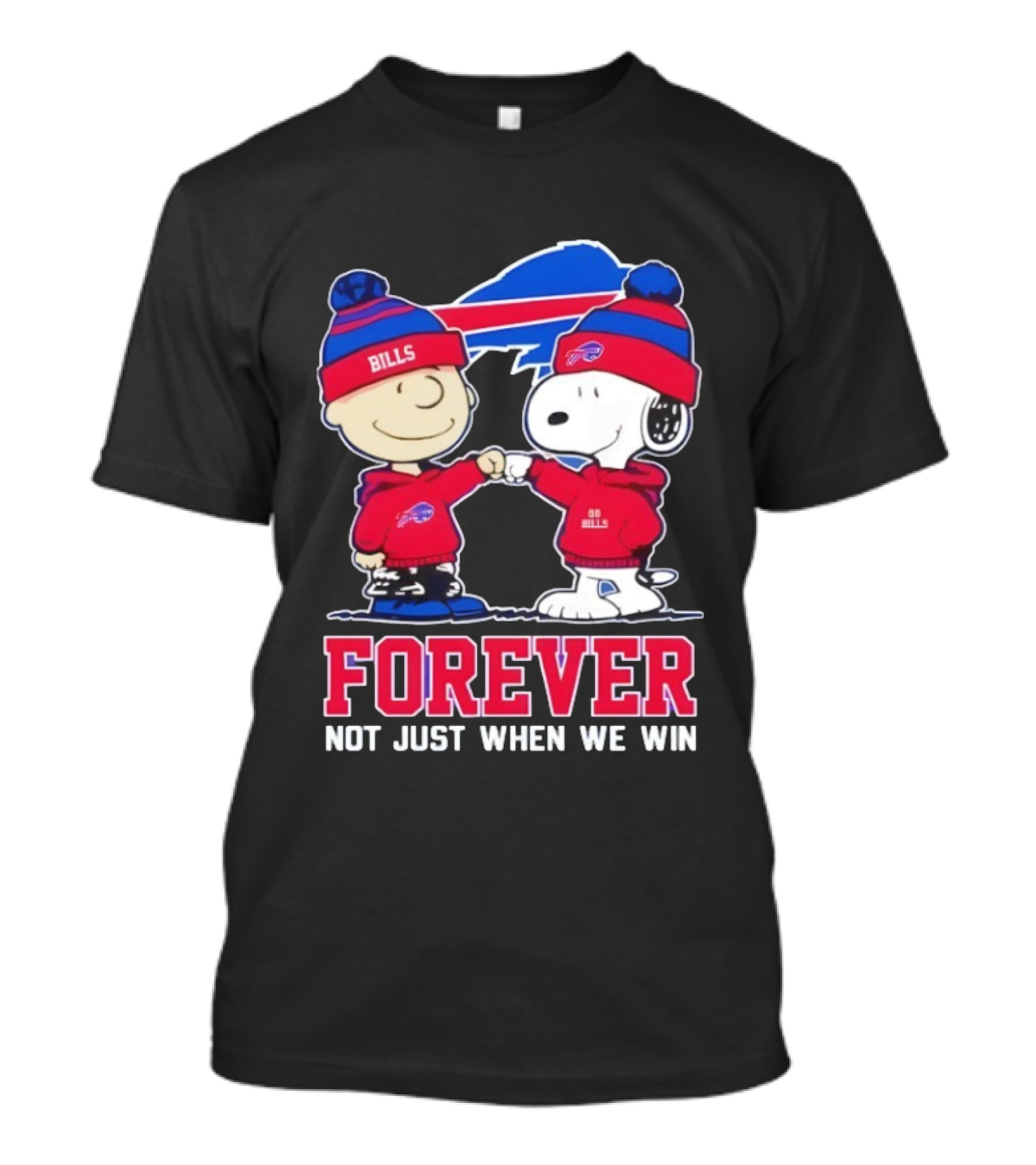 Buffalo Bills Charlie Brown Snoopy Forever Not Just When We Win T-Shirt