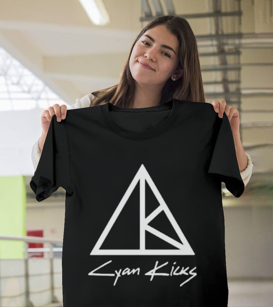 Cyan Kicks Logo Triangle Icon Band Symbol T-Shirt