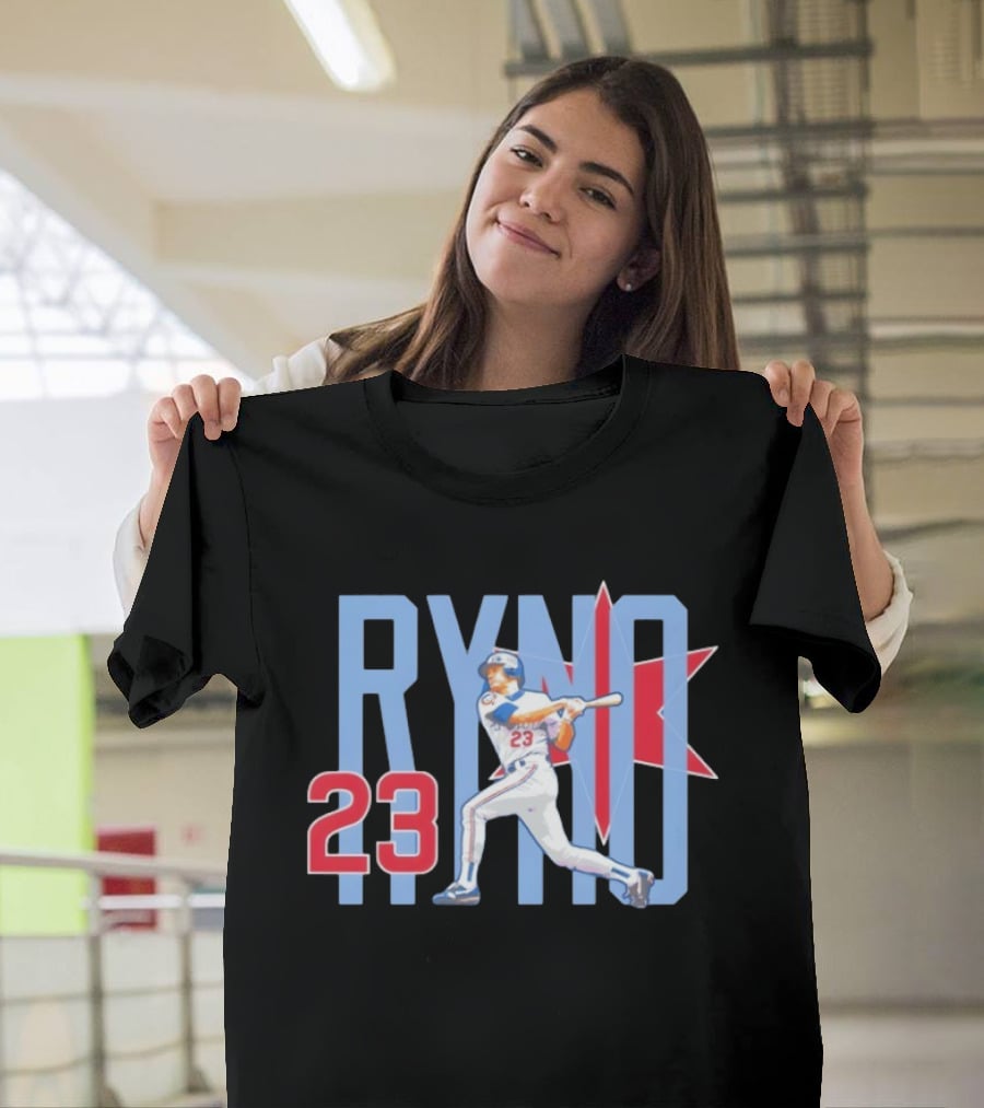 Ryne Sandberg Ryno 23 Baseball Legends Chicago Star Burst T-Shirt
