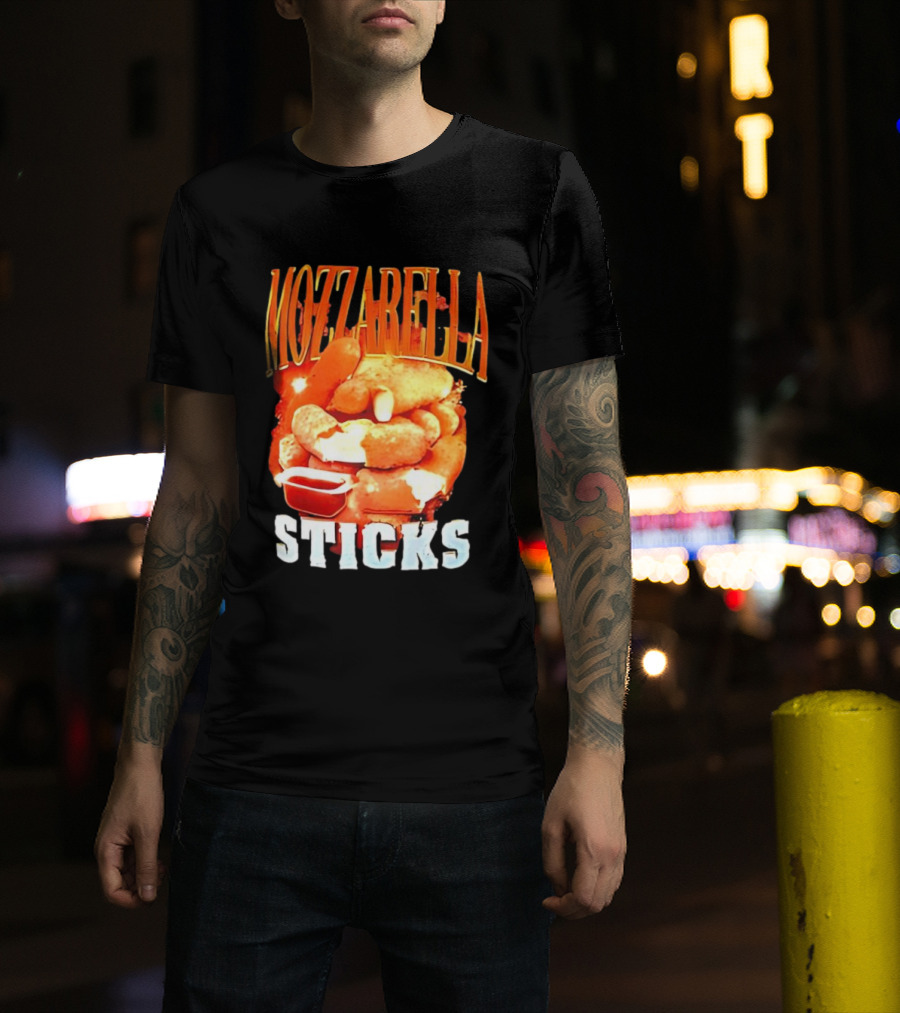 Mozzarella Sticks Cheesy Snack Delight With Dipping Sauce T-Shirt